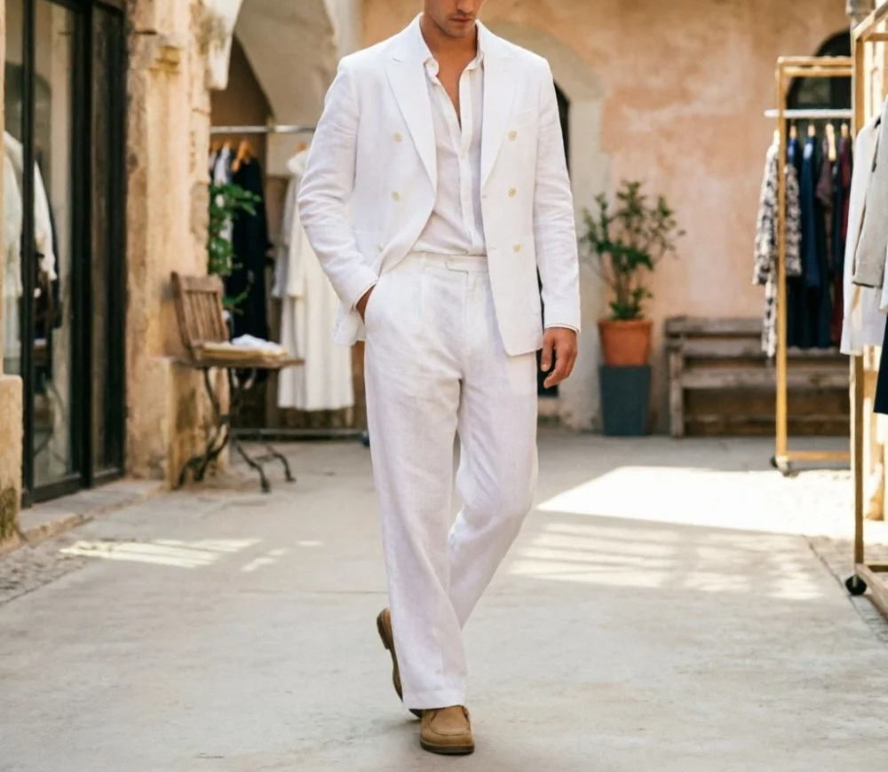 Sage Green Linen Men Suits Rel - đánh giá và giá Men Formal Wear Wedding Guest