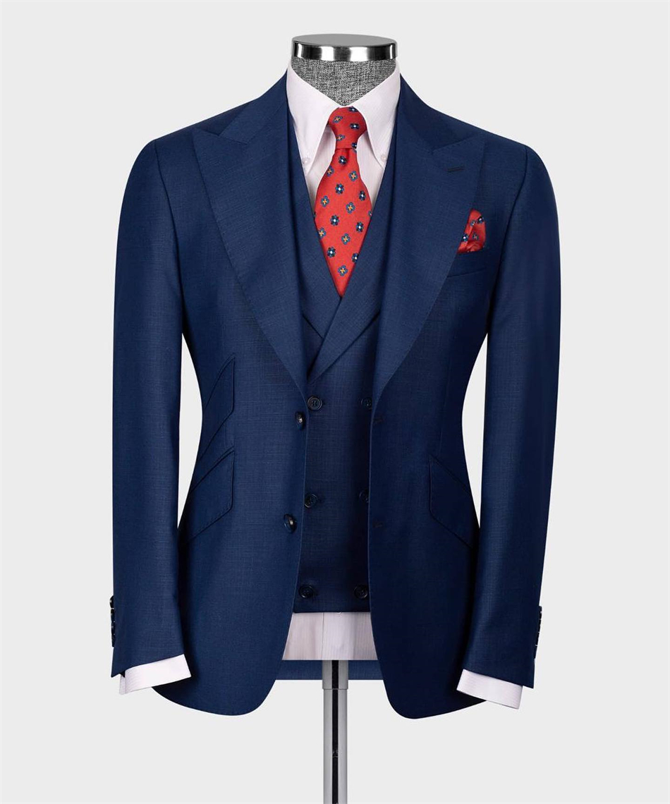 Elegant Navy Blue Classic Wedd - đánh giá và giá Elegant Formal Men'S Wear
