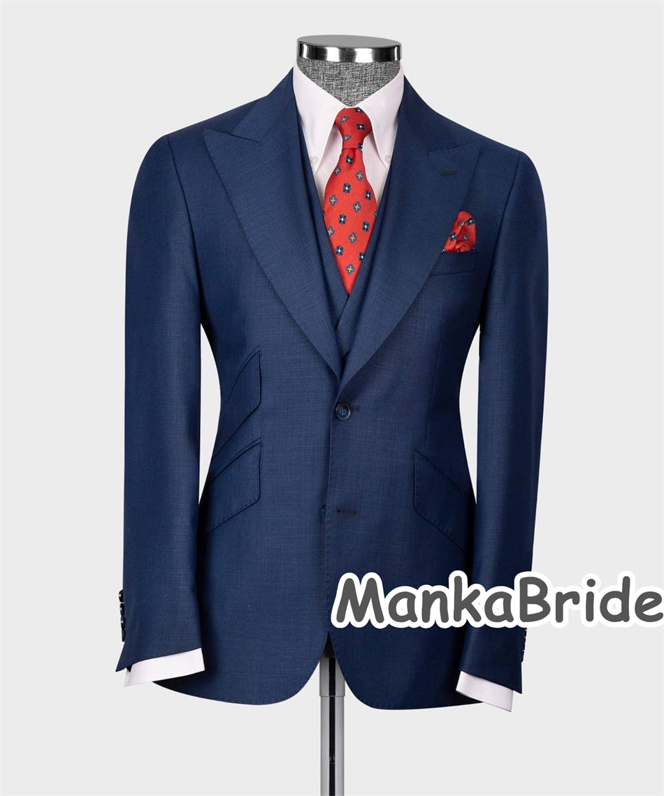 Elegant Navy Blue Classic Wedd - đánh giá và giá Elegant Formal Men'S Wear