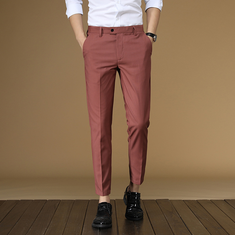 Summer Suit Pants Men Red Blac - đánh giá và giá Men Formal Wear In Summer
