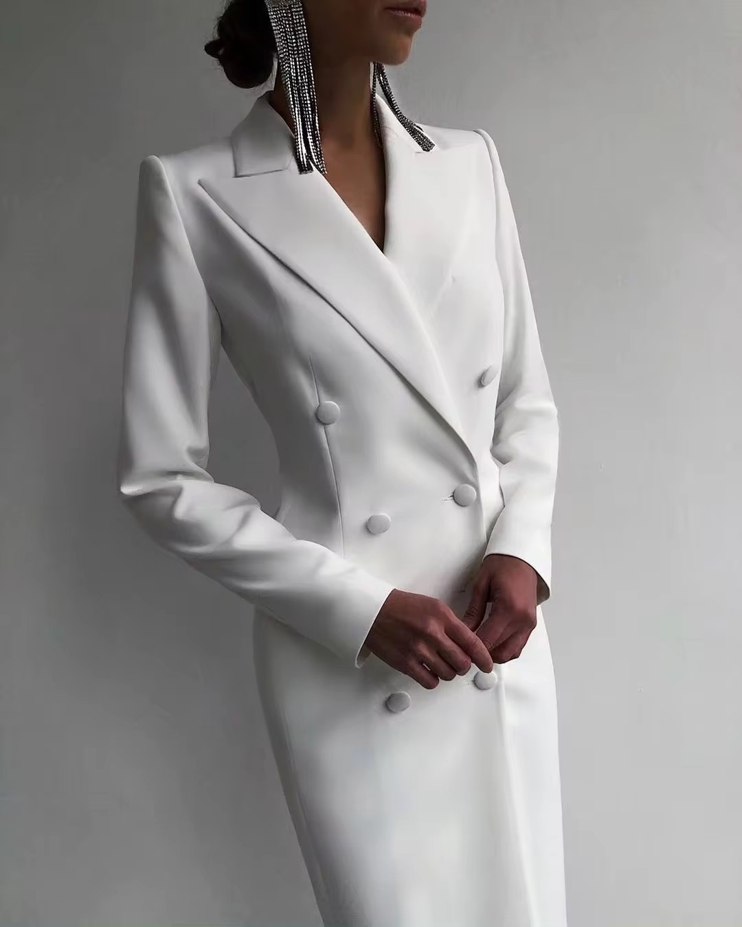 Autumn White Double Breasted W - đánh giá và giá Men Formal Wear Wedding Guest