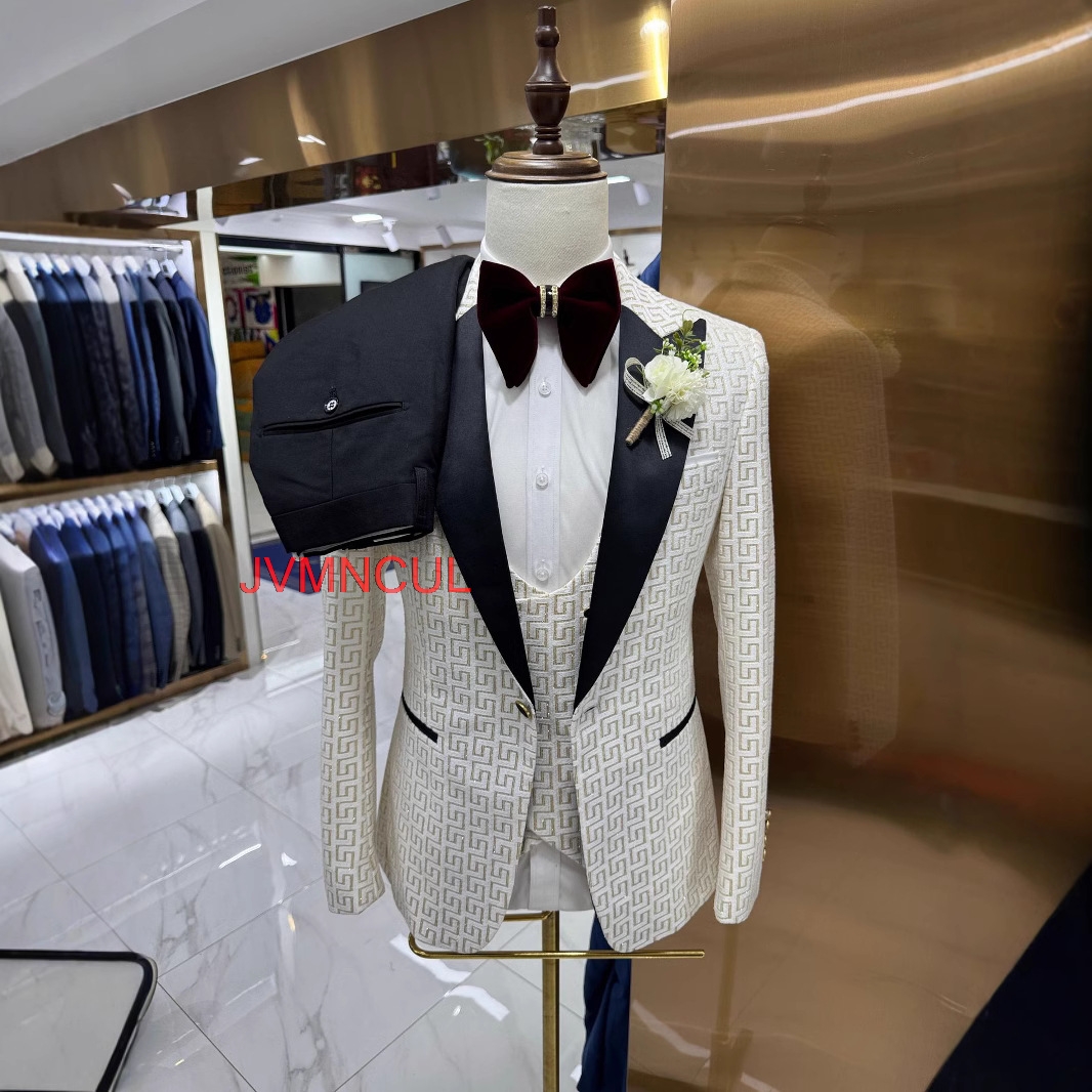 Men's 2026 Printed 3 Piece Sui - đánh giá và giá Men Formal Party Wear Outfit