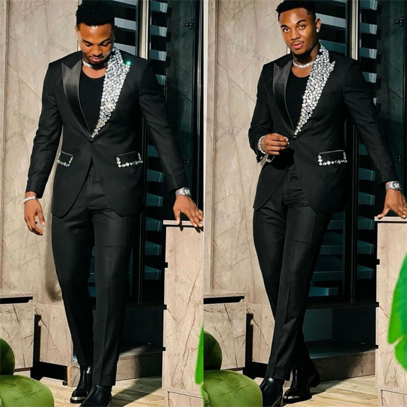 Crystals Formal Men Suit Set 2 - đánh giá và giá Men Formal Wear Wedding Guest