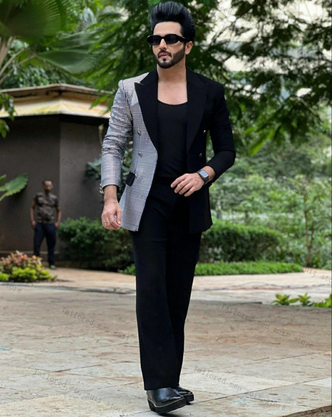 Black Men Suits Set 2 Pieces C - đánh giá và giá Men Formal Wear Wedding Guest