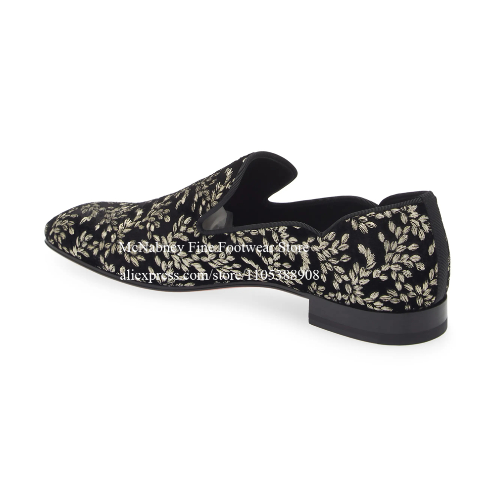 Black Silk Velvet Slip On Loaf - đánh giá và giá Men'S Formal Party Wear Shoes
