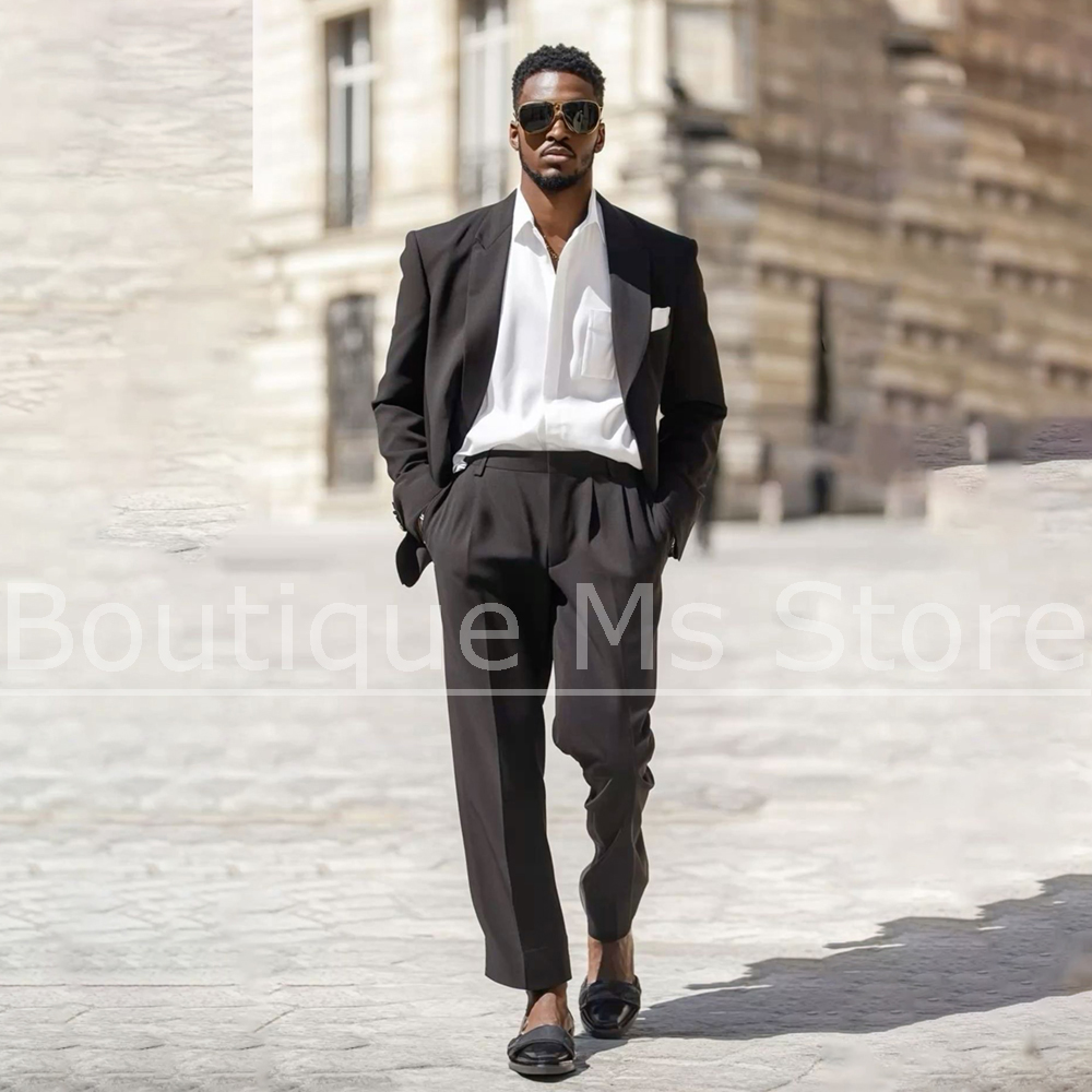 Dark Brown Men's Suit 2 Piece  - đánh giá và giá Men Formal Party Wear Outfit