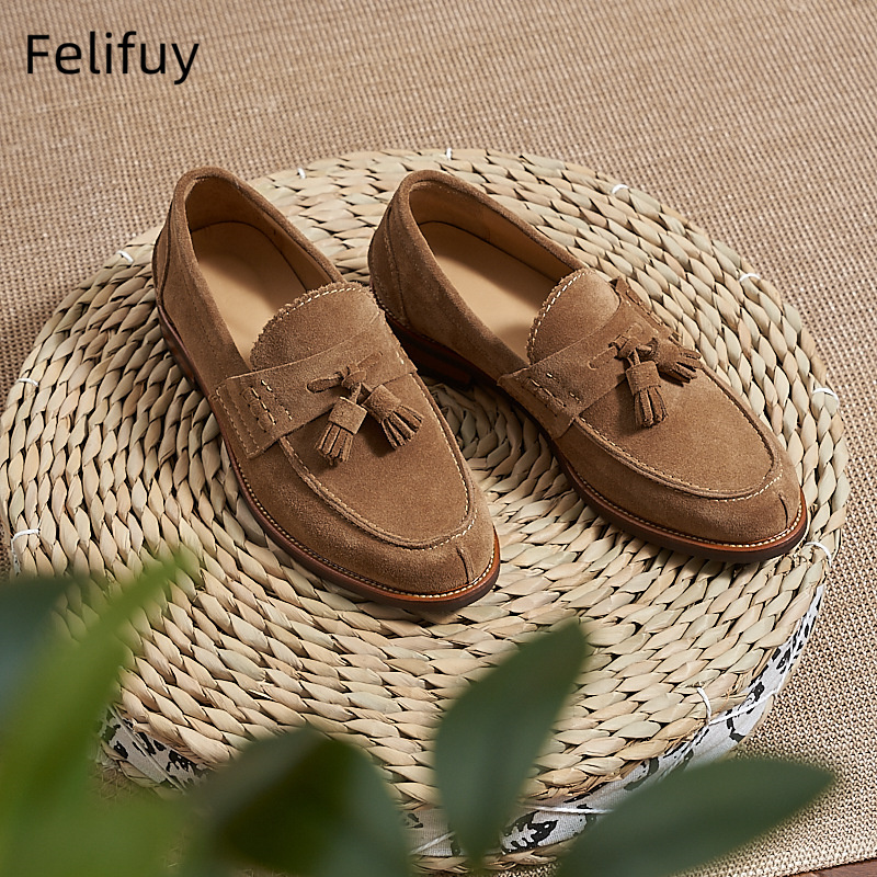 New Brown Men Flat Loafers Cow - đánh giá và giá Men'S Formal Party Wear Shoes
