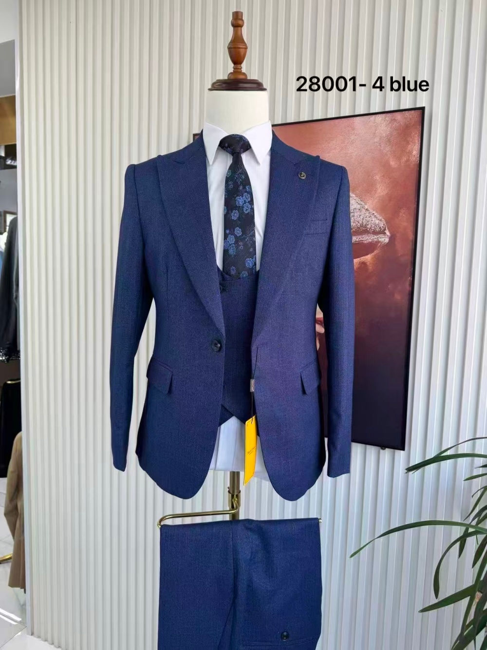 Blue Formal Man Suits 3 Pieces - đánh giá và giá Men Formal Wear Wedding Guest