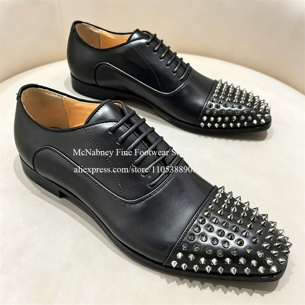 Spike Studs Leather Dress Shoe - đánh giá và giá Men'S Formal Party Wear Shoes