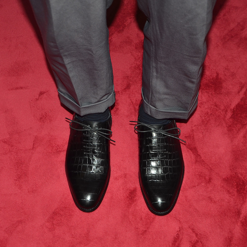 Men's Black Crocodile Pattern  - đánh giá và giá Men'S Formal Party Wear Shoes