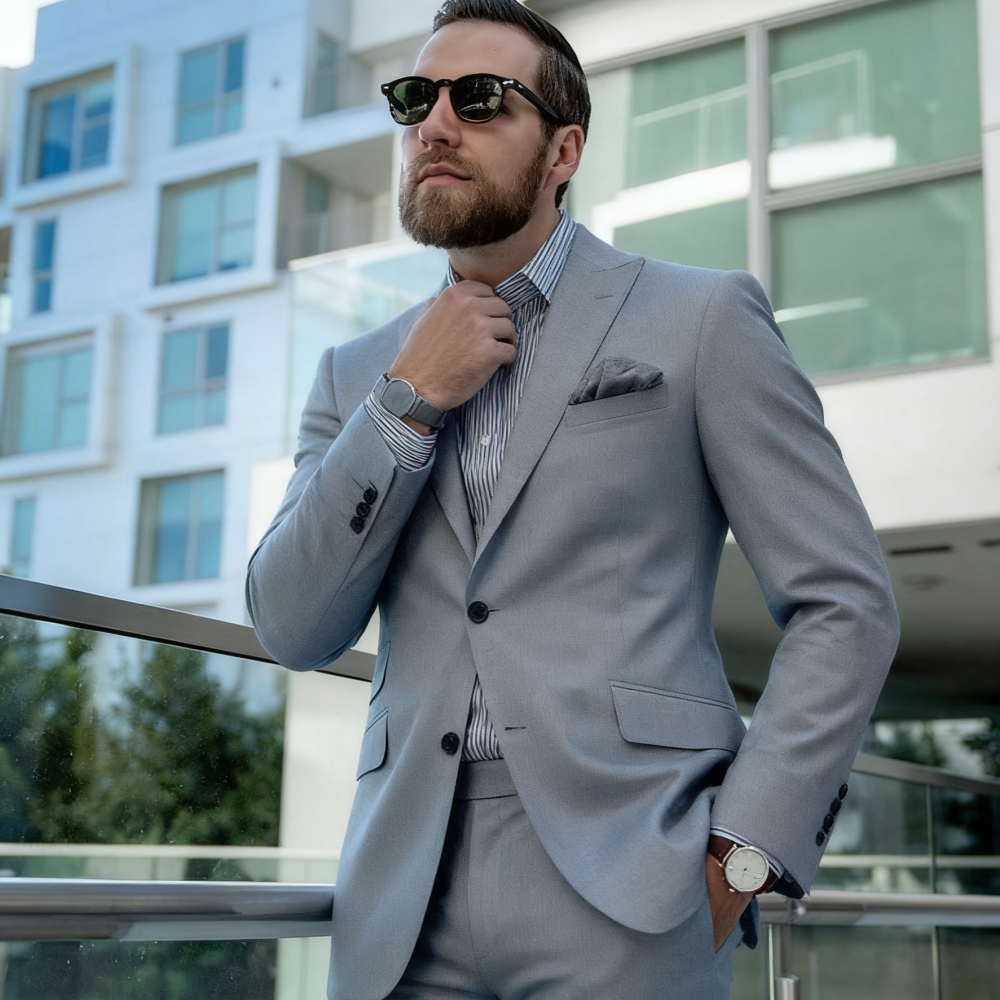 Blue Suit Men's Custom-Fit Ter - đánh giá và giá Men'S Formal Wear For Graduation