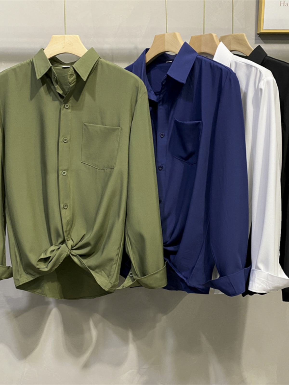 White Long Sleeve Shirt Jacket - đánh giá và giá Men Formal Wear Brands